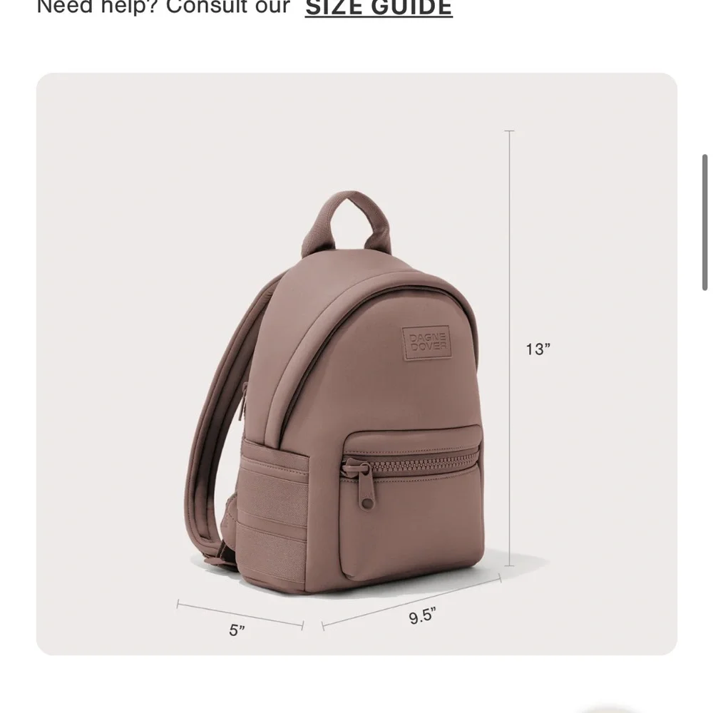 NWT Dagne Dover Small Dakota Neoprene Backpack – Limited Edition Wild Rose Pink - Picture 7 of 9